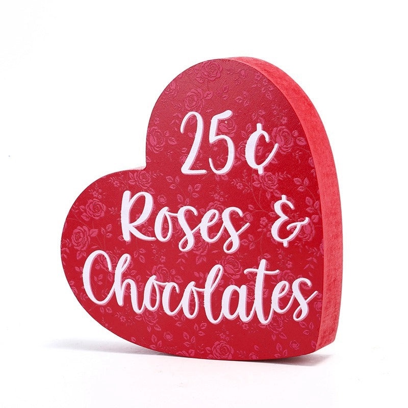 Romantic Heart-Shaped Wooden Ornament for Valentine’s Day | Home Decor & Gifts