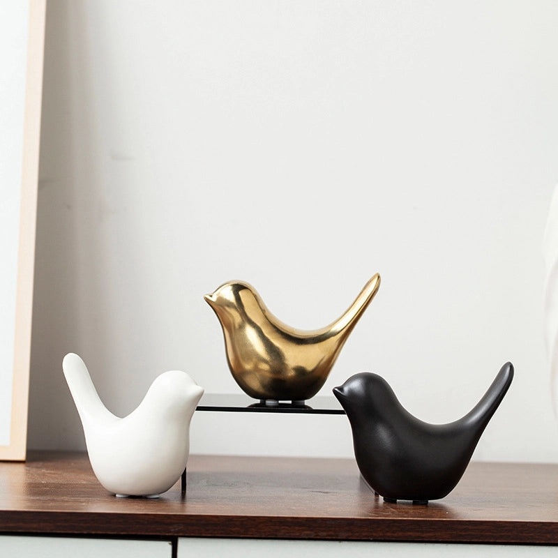 Nordic Minimalist Ceramic Bird Abstract Sculpture for Home Decor|Home Decorations