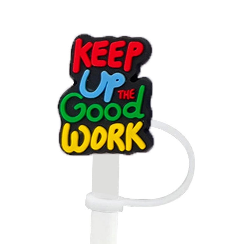 Silicone Letter Straw Mouthpiece 1 Piece Soft Cute Reusable Drink Accessory|Drinkware & Bar Accessories