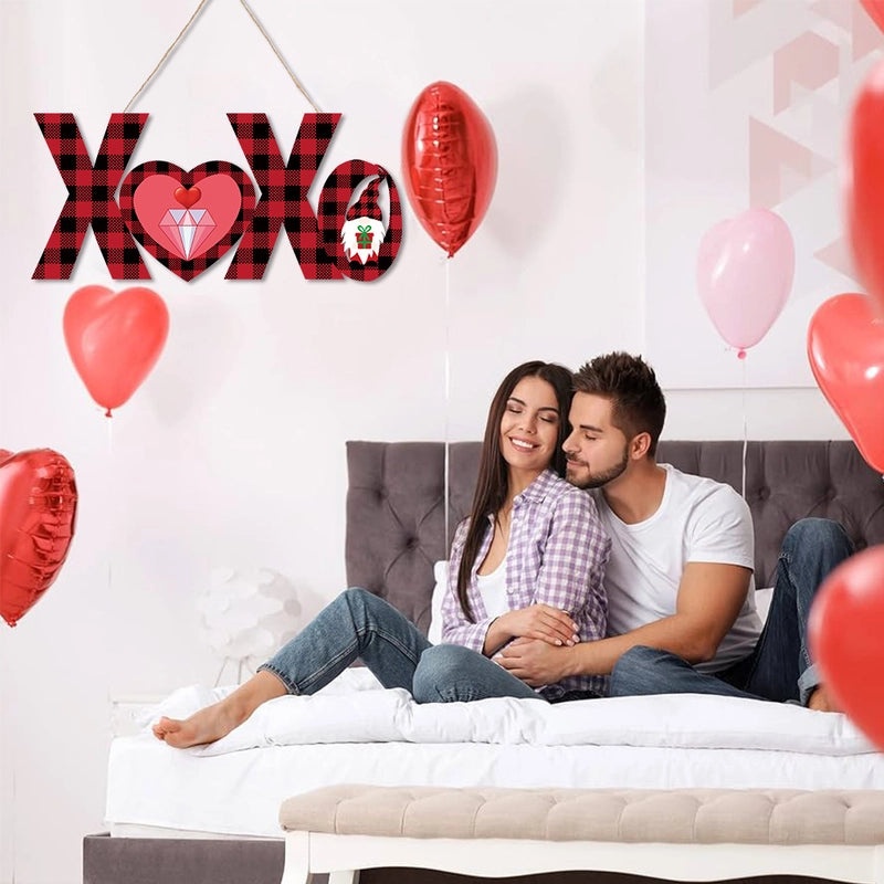 Valentine's Day Heart Shaped Rose Paper Hanging Ornament Cute Letter Decoration | Home Decor & Festive Supplies