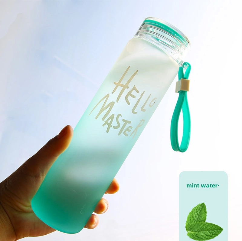 Transparent Gradient Colorful Portable Cup for Casual Use Advertising Student Couples | Drinkware & Cups