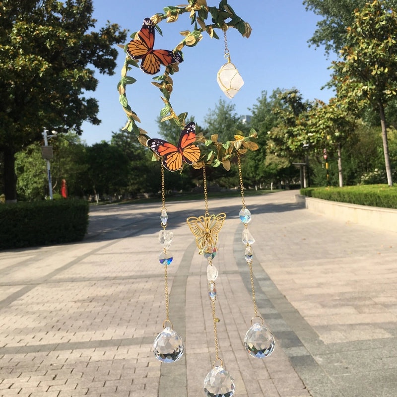 Moonlit Pastoral Crystal Wind Chime | Outdoor Decor