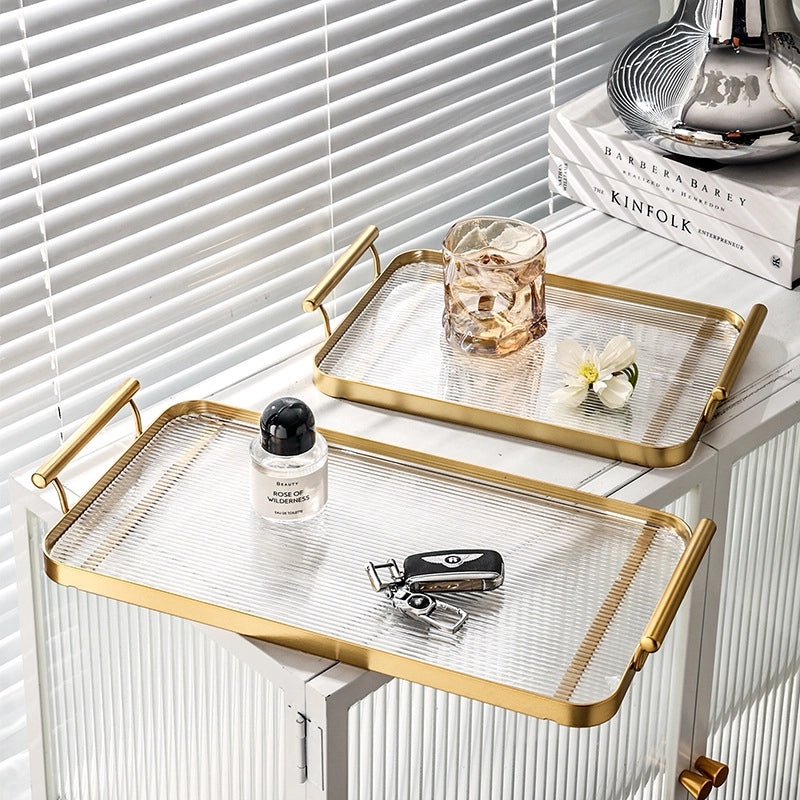 Elegant Vintage Style Acrylic Tableware Piece with Classic Stripes|Home Dining & Kitchen