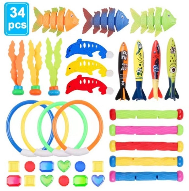 Kids Summer Swimming Pool Dive Toy Set | Outdoor Water Toys