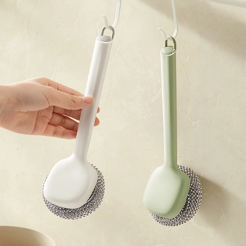 Elegant Solid Color PP Wok Brush for Home Cleaning | Kitchen & Household Supplies