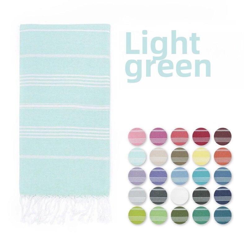 Customizable Turkey Beach Towel with Tassel Ears Striped Quick-Dry Bath Towel Embroidered | Beach Towels & Bath Linens