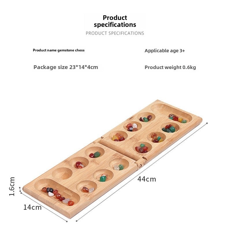 Solid Wood African Chess & Mancala Puzzle Game for Kids | Toys & Games