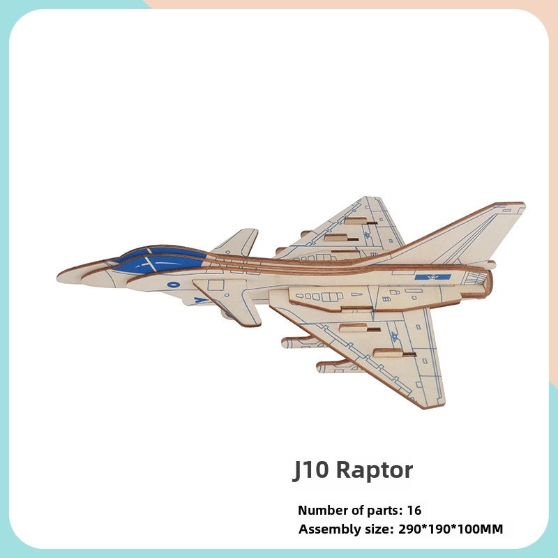 Handmade Wooden 3D Aircraft Model Puzzle for Kids | Toys & Games