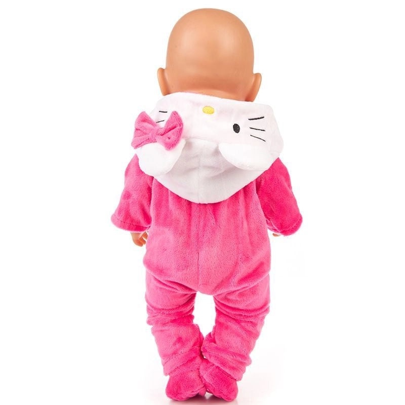 18 Inch Doll Clothes Set Rose Blue Pink Cat Cartoon Outfit for Eave Dolls|Doll Clothing & Accessories