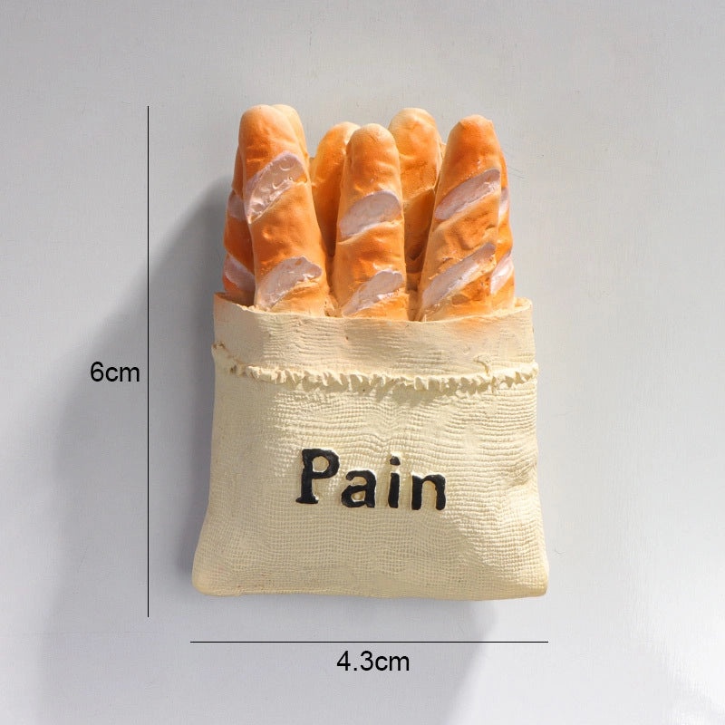 Cartoon Food Resin Fridge Magnet Cute Kitchen Decoration|Home & Living Accessories