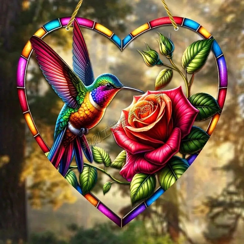 Minimalist Artistic Heart and Tree of Life Acrylic Pendant Window Decoration|Home Decor Accessories