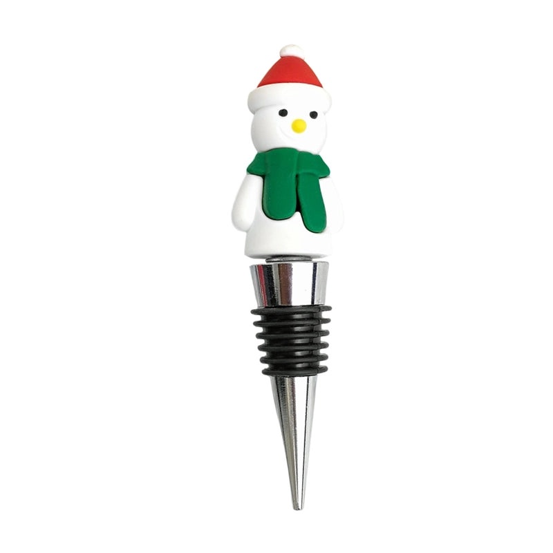 Christmas Holiday Wine Stopper with Santa Claus, Christmas Tree, and Elk Design PVC Alloy | Kitchen & Dining