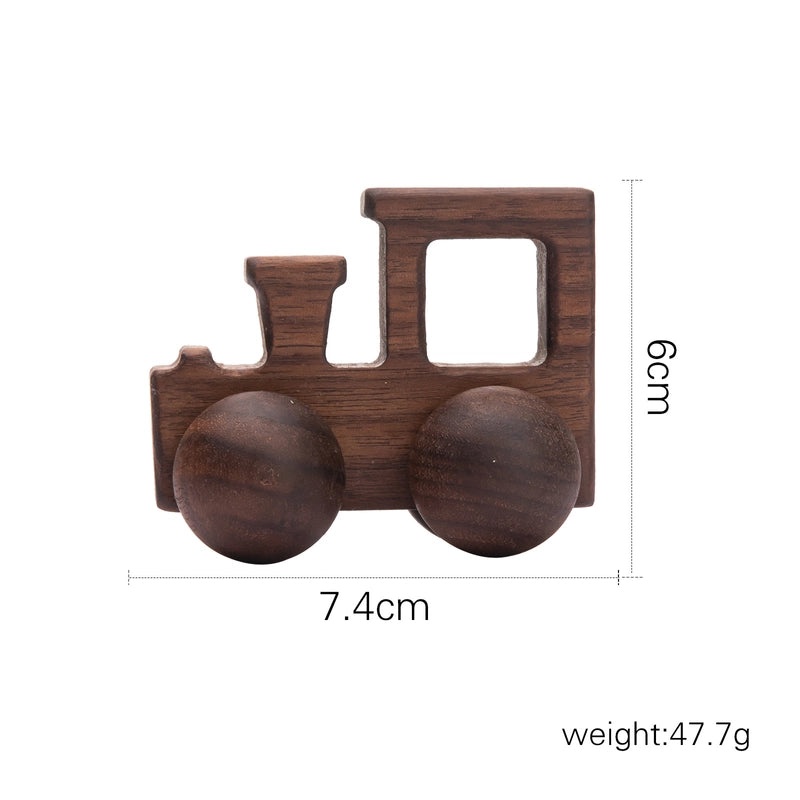 Walnut Wooden Mini Color Car Toy for Kids | Early Learning Building Blocks | Baby Educational Cart | Wooden Educational Toys|Building Toys