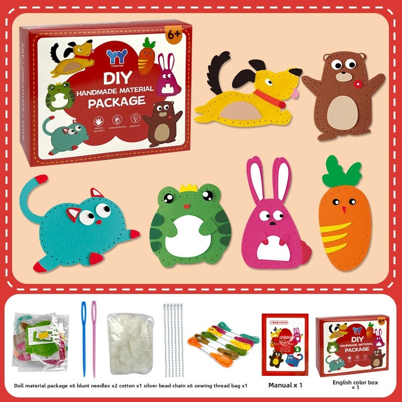 Kids DIY Music Puzzle Sewing Kit Non-woven Pendant Craft Materials Bag | Early Education Teaching Aids