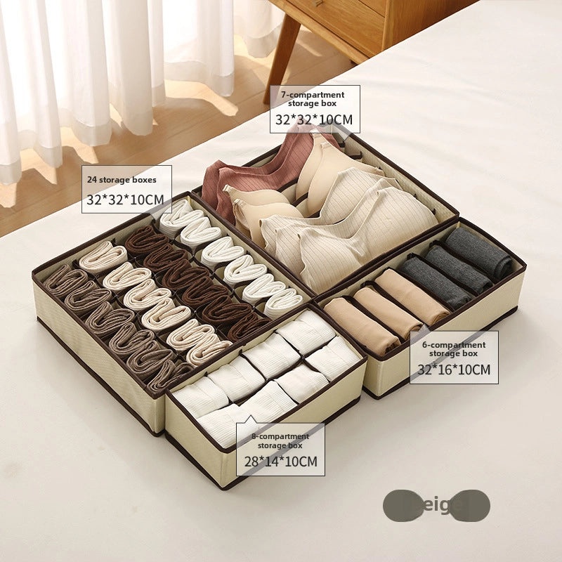 CH Underwear Storage Organizer Set 4pcs Thick Fabric Drawer Boxes for Socks Bra Household Use|Home Storage & Organization
