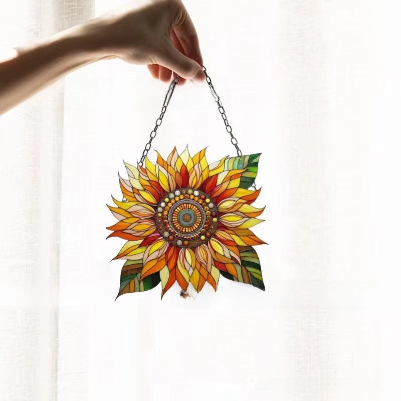 Sunflower Acrylic Window Hanging Light | Home Decor Lighting