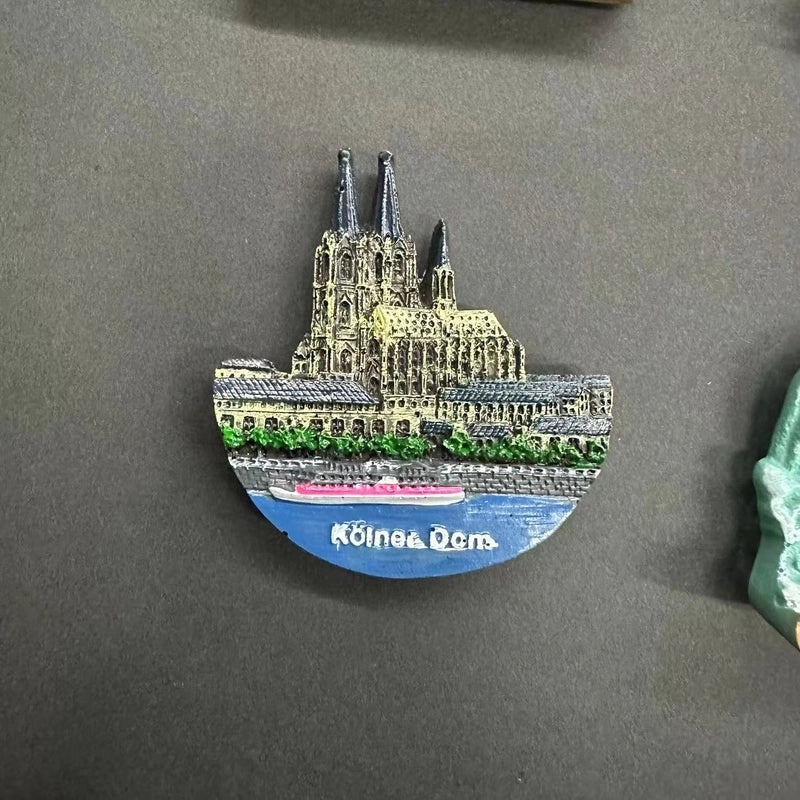 Washington USA Germany Swan Castle France Italy Syria Gulg Bell Magnetic Resin Refrigerator Magnet|Home Decor Magnets