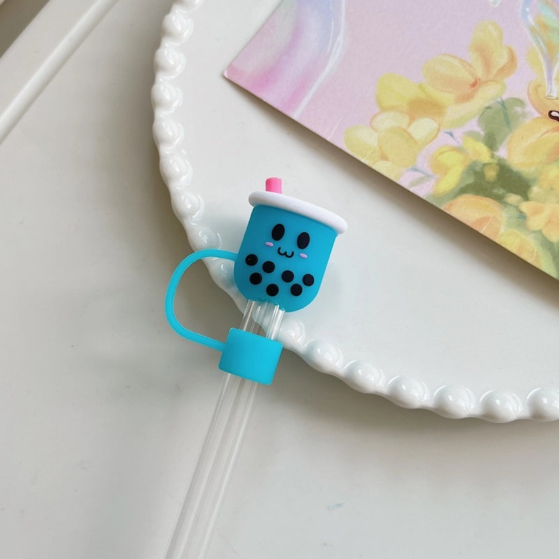 Adorable Cartoon Milk Tea Cup PVC Charm 1pc|Keychains & Charms