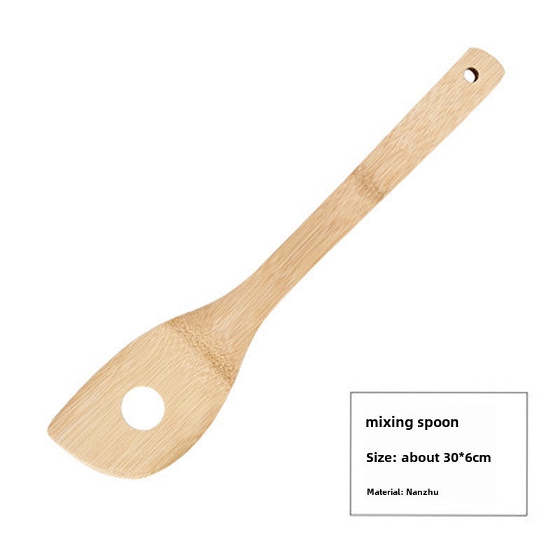 Long Handle Bamboo Spatula Set High Temperature Resistant Non-stick Kitchen Cooking Utensils|Kitchenware & Cooking Tools