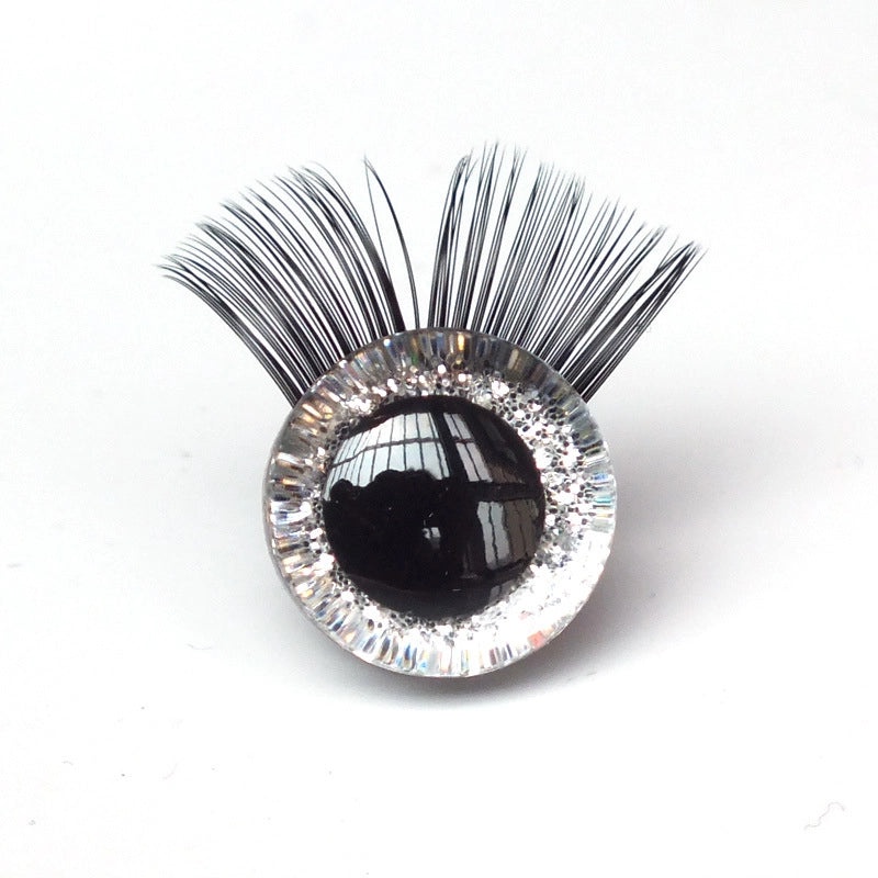 3D Glitter Eye Plush Toy with Eyelashes | Decorative Eye Accessories