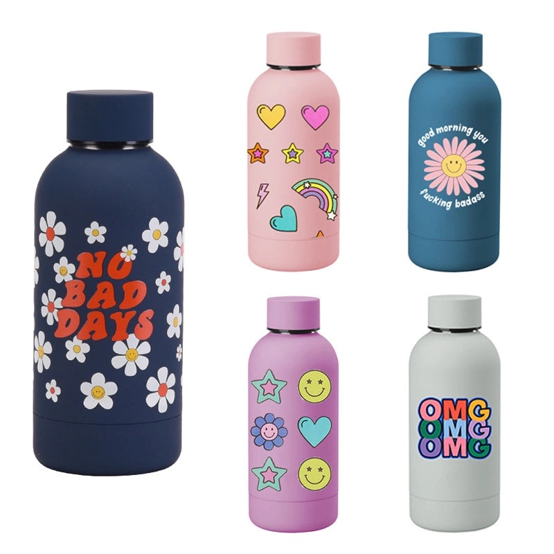 Cute Cartoon Star Stainless Steel Insulated Thermos Cup | Drinkware & Travel Mugs