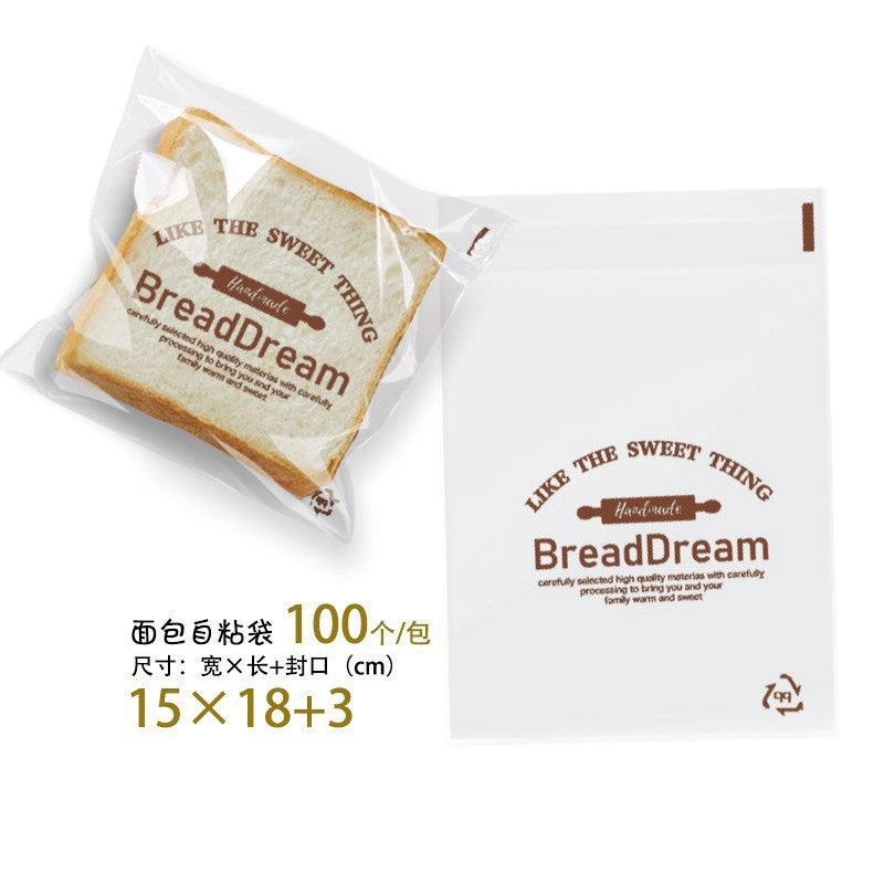 Disposable Sealed Bread Bags for Baking Food Packaging Oil-proof Paper Toast Sandwich Donut Cookie Bags|Kitchen Storage Bags