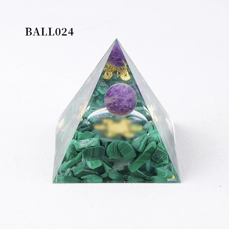 Minimalist Natural Crystal Pyramid Ornament Small Conical Decorative Crystal Piece|Home Decor Accessories