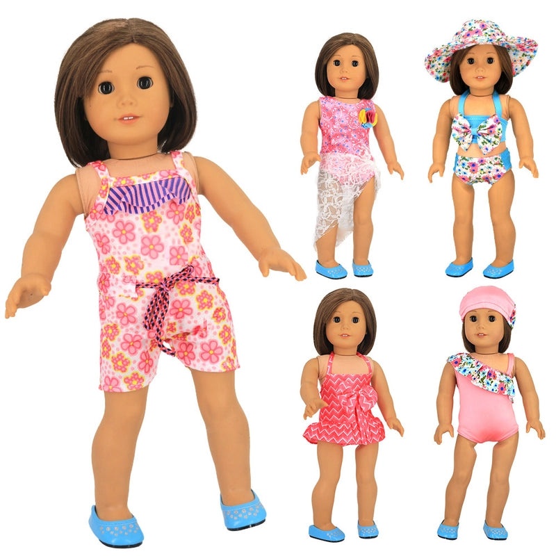 18-inch American Girl Doll Summer Swimsuit for 43cm Dolls | Doll Clothes & Accessories