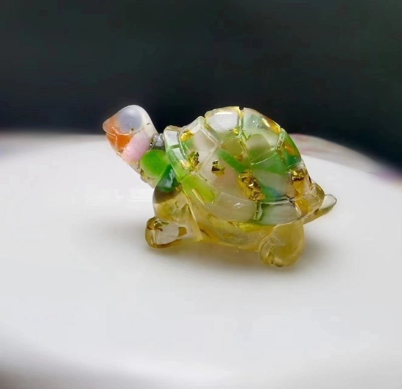 Cute Cartoon Tortoise Resin Figurine | Home Decor & Ornaments