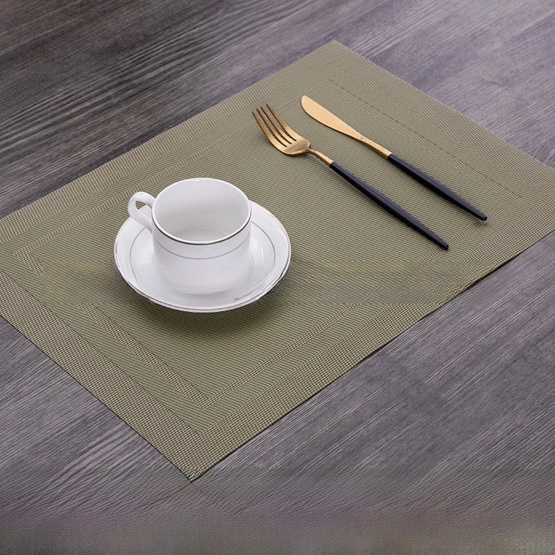 Chuangmu Nordic PVC Woven Placemat Double Frame Insulated Dining Table Mat for Home and Hotel|餐垫
