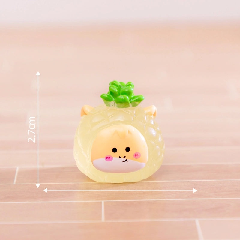 Fluorescent Micro Zodiac Fruit DIY Decorations Cute Small Ornaments for Car and Desktop | Home Decor Accessories