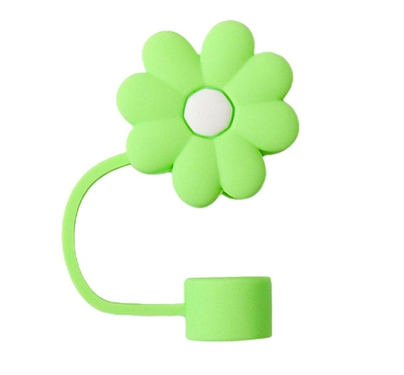 Floral PVC Straw Decorative Lid 1 Piece | Drink Accessories