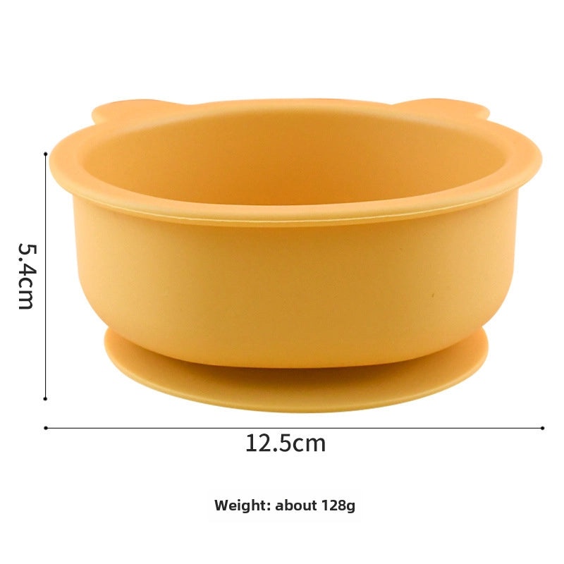Baby Silicone Bowl with Cute Cartoon Bear Design | Children's Tableware & Feeding Accessories