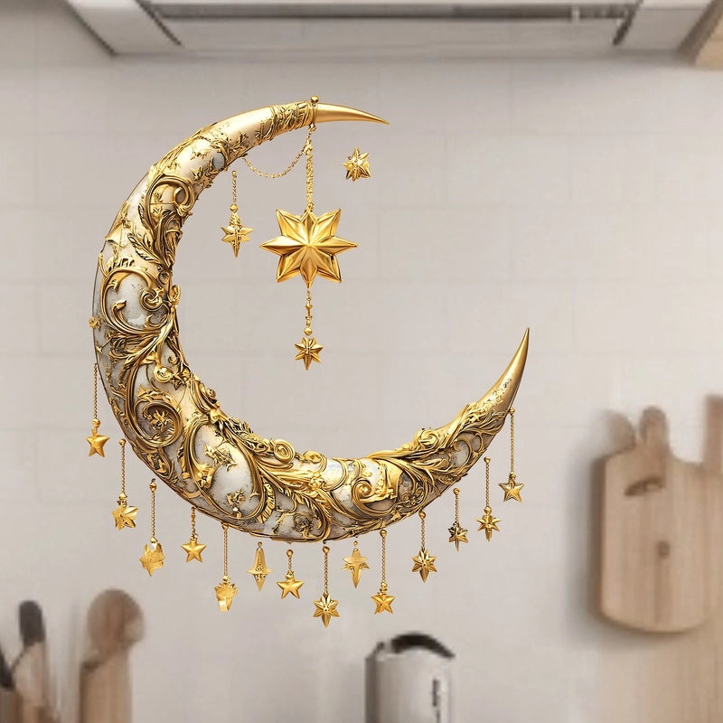 Elegant Moon PVC Wall Decal for Window Decoration | Home Decor Wall Stickers