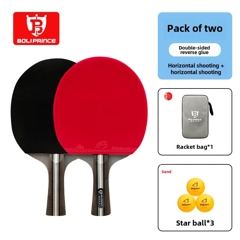 Beginner Table Tennis Racket Set with Horizontal Grip for Students | Sports & Outdoor Table Tennis Equipment