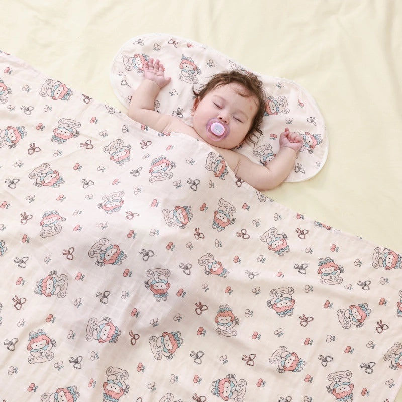 Antibacterial Bamboo Cotton Baby Swaddle Blanket and Bath Towel Set for Newborns Summer Soft Gauze Wrap|Baby Care & Accessories