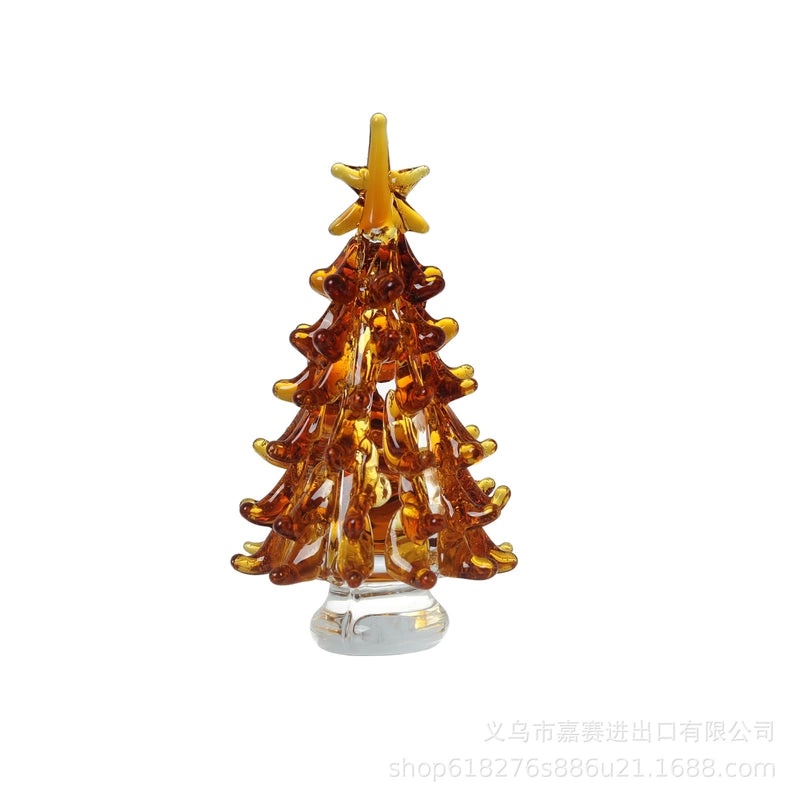 Minimalist Christmas Tree Crystal Ornament | Holiday Decor Ornaments