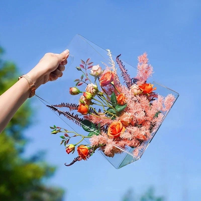 Transparent Acrylic Gift Box for Eternal Flowers 520 Packaging | Gift Boxes & Packaging