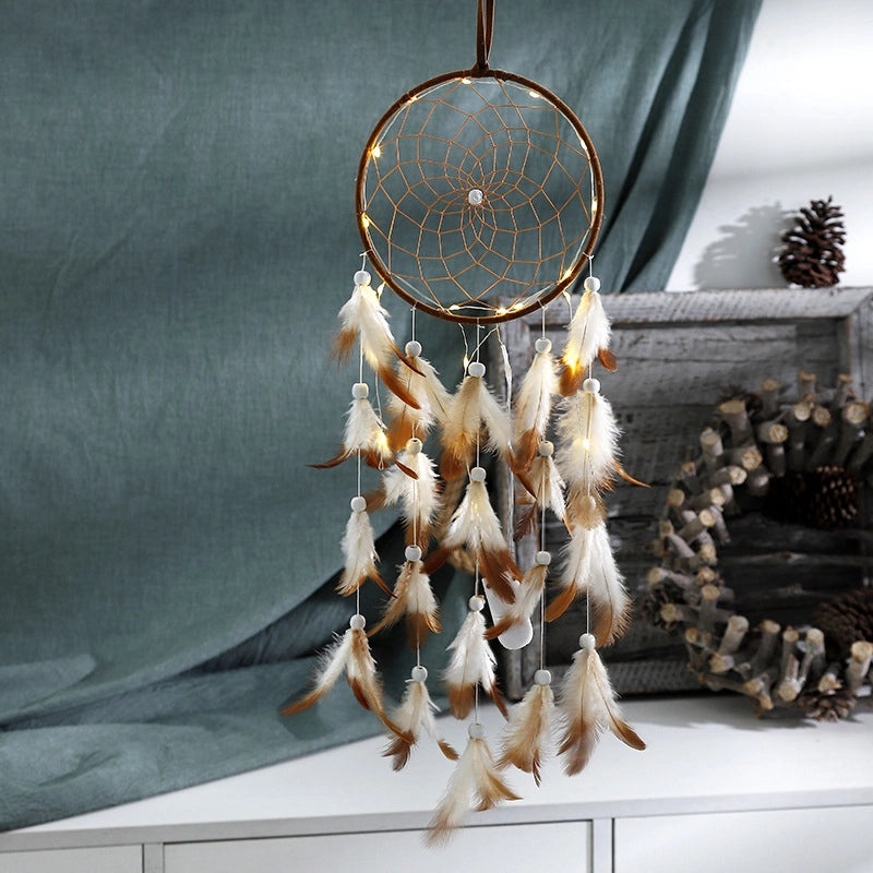 Vintage Dream Catcher Wind Chime with Feathers for Home Decor and Holiday Gift | Home Decor & Gifts