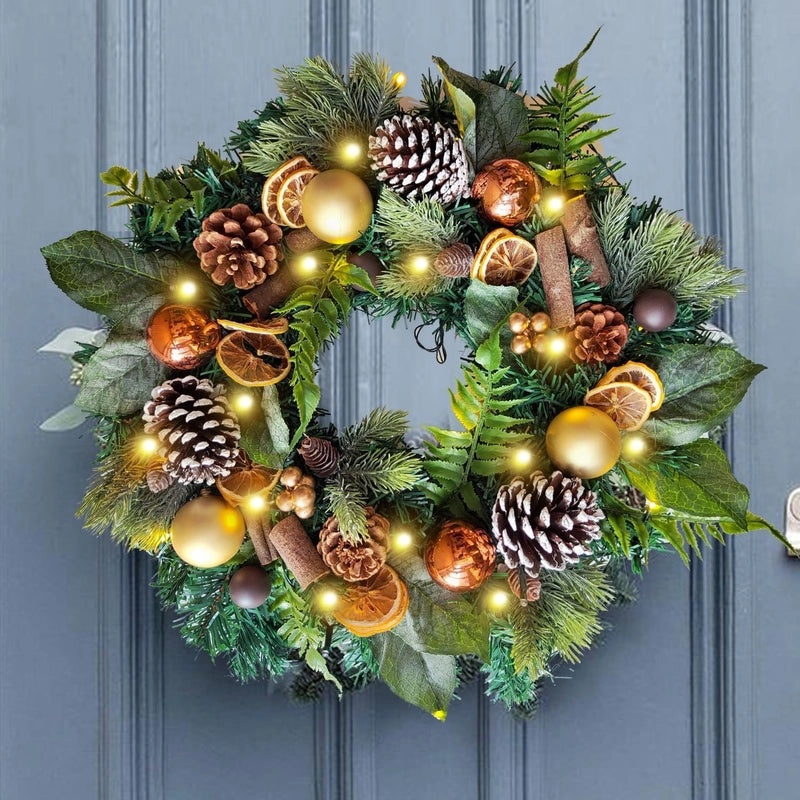 Mori Style Christmas Wreath Door Hanging for Home and Mall Window Decoration|Seasonal Decorations