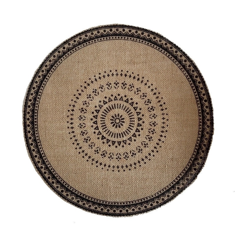 Vintage Floral Jute Placemat for Dining Table|Home & Living Tableware