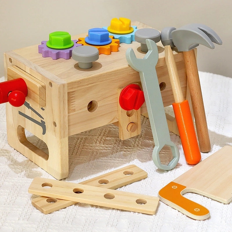 Wooden Pretend Play Tool Set Wrench & Screwdriver for Kids|Educational Toys & Pretend Play