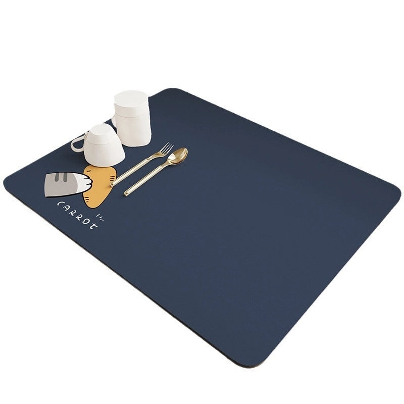 Cartoon Kitchen Table Diatom Mud Absorbent Mat Anti-Scald Insulation Wear-Resistant Draining Mat|Kitchen & Dining Accessories