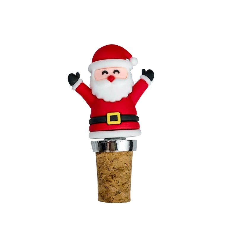 Festive Santa Claus Wine Bottle Stopper Alloy Design | Kitchen & Dining Accessories