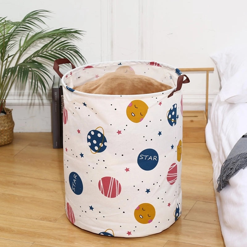 Large Waterproof Laundry Basket with Colorful Print|Home Storage & Organization