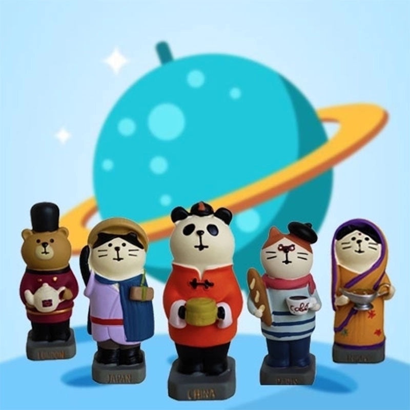 Charming Rustic Cat Resin Figurines Decorative Home Accents|Home Decor