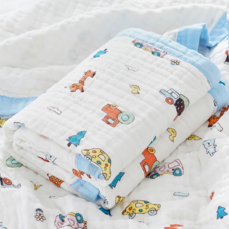 Soft Baby Bath Towel | Newborn Six-layer Gauze Cotton Absorbent Bath Quilt | Baby Care Essentials|婴儿用品