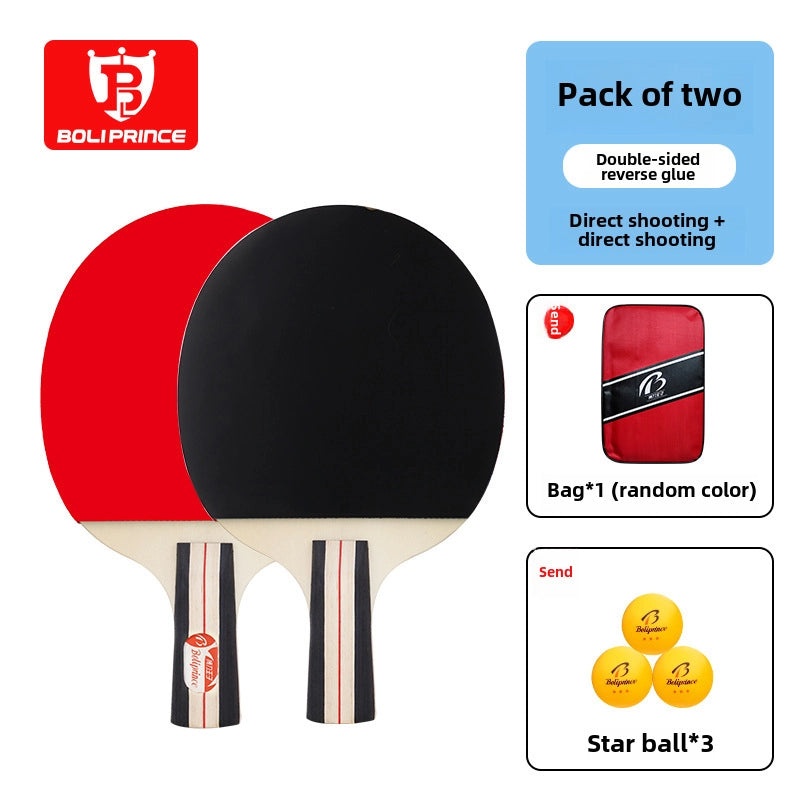 Beginner Table Tennis Racket Set with Horizontal Grip for Students | Sports & Outdoor Table Tennis Equipment
