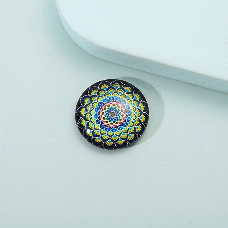 Creative Mandala Glass Crystal Fridge Magnets Set | Home Decor Accessories