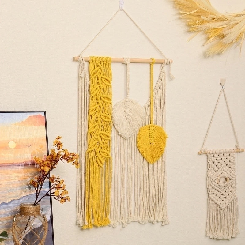 Festive Cotton Tapestry Wall Art with Classical Leaf Design for Christmas Decoration|Home Decor & Wall Art